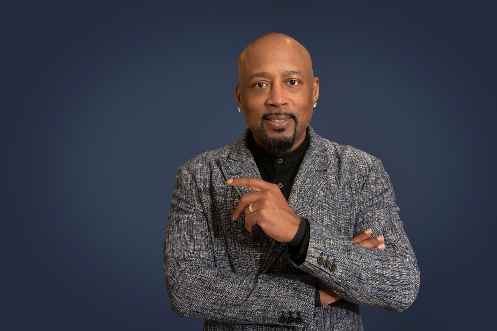 Studio portrait of Daymond John, founder of FUBU and Shark Tank investor