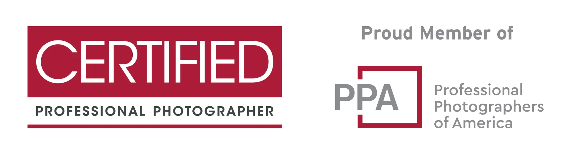 Certified Professional Photographer — proud member of Professional Photographers of America